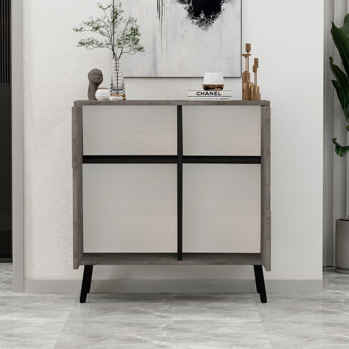 Hanah Home Darien - Gordion Marble, Black Wood